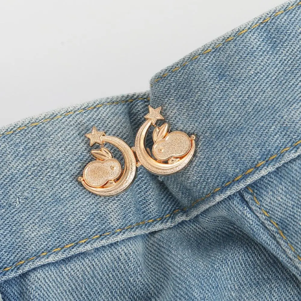 Clothing Accessories Nail-free Butterfly Button Adjuster Rabbit Invisible Waist Buckle Wing Silver Pants Tightener Jeans