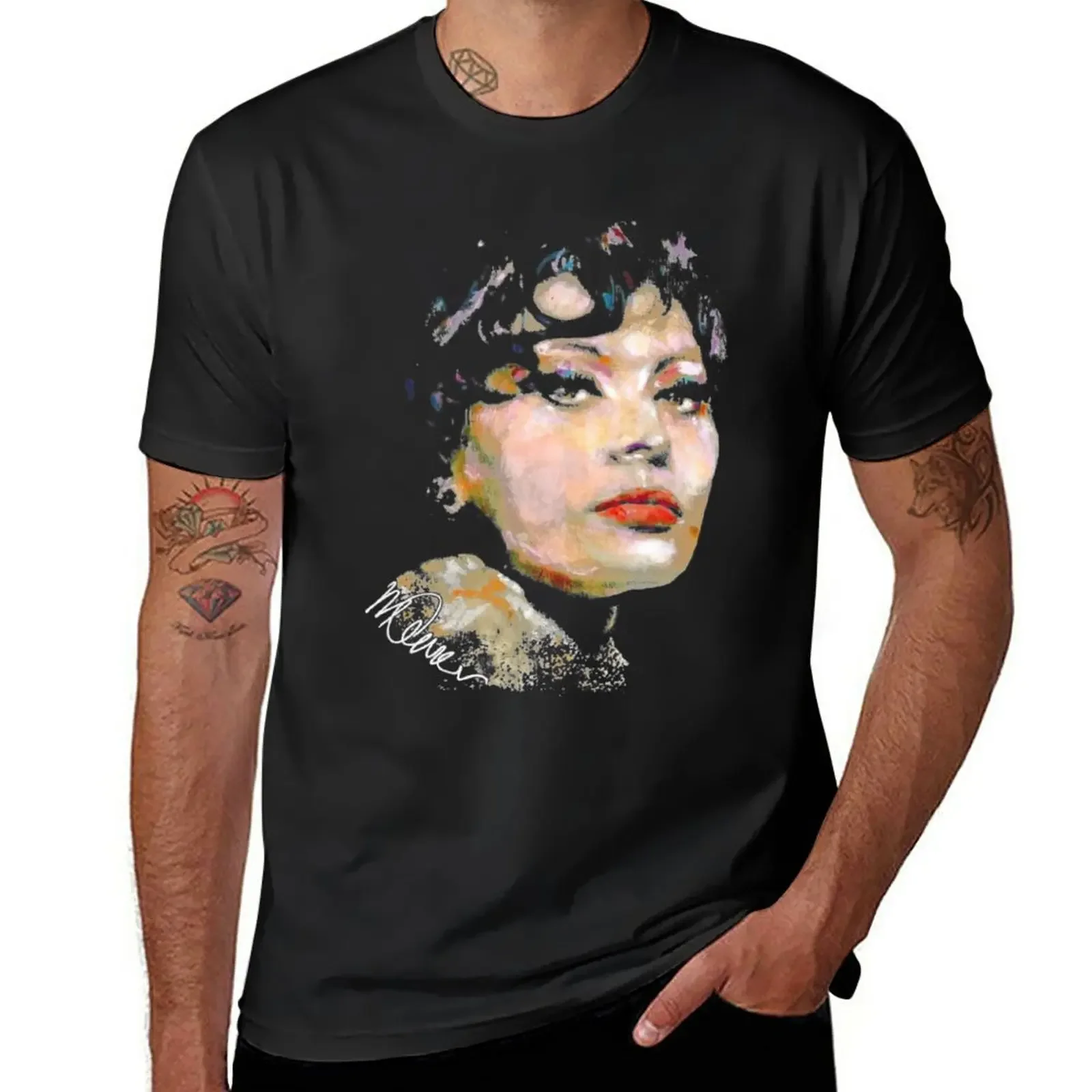 

Original Portrait of Actress Sophia Loren T-Shirt Short sleeve tee cute clothes Short sleeve tee men