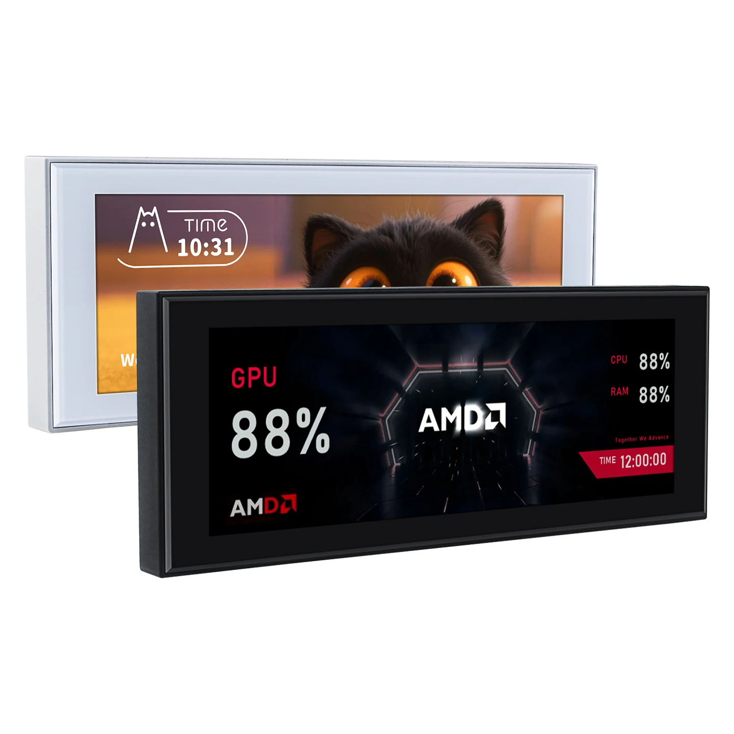 شاشة ثانوية 4.6 بوصة IPS USB TURZX 960x320 شاشة توسيع ذكية وحدة المعالجة المركزية GPU شاشة ذاكرة الوصول العشوائي لبطاقة الرسومات Windows 10 11