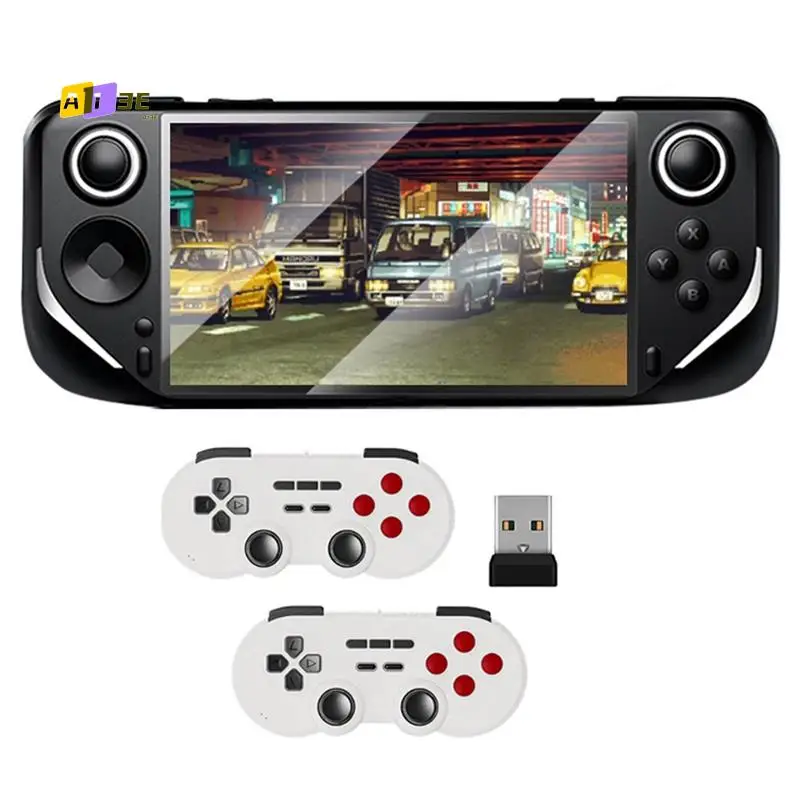 A13E-E6 console de jogos portátil 64gb 10000 + jogos 5 Polegada com controlador sem fio duplo 2.4g suporte para gba gbc psp ps1 n64