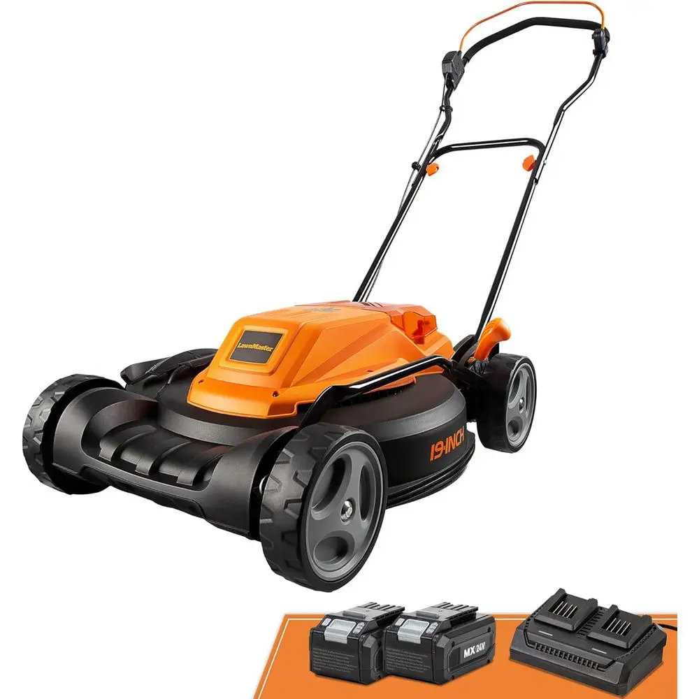 

CLM4819X 19-inch BrushlCordlLawn Mower with 2X24V MAX 4.0Ah Battery and a Dual 6 Cutting Position