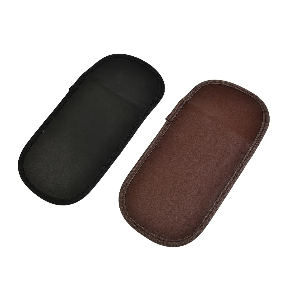 Polyurethane Leather RFID Signal Blocking Pouch case Bag Anti theft Keyless Entry Car Key Smart automobile keyfobs