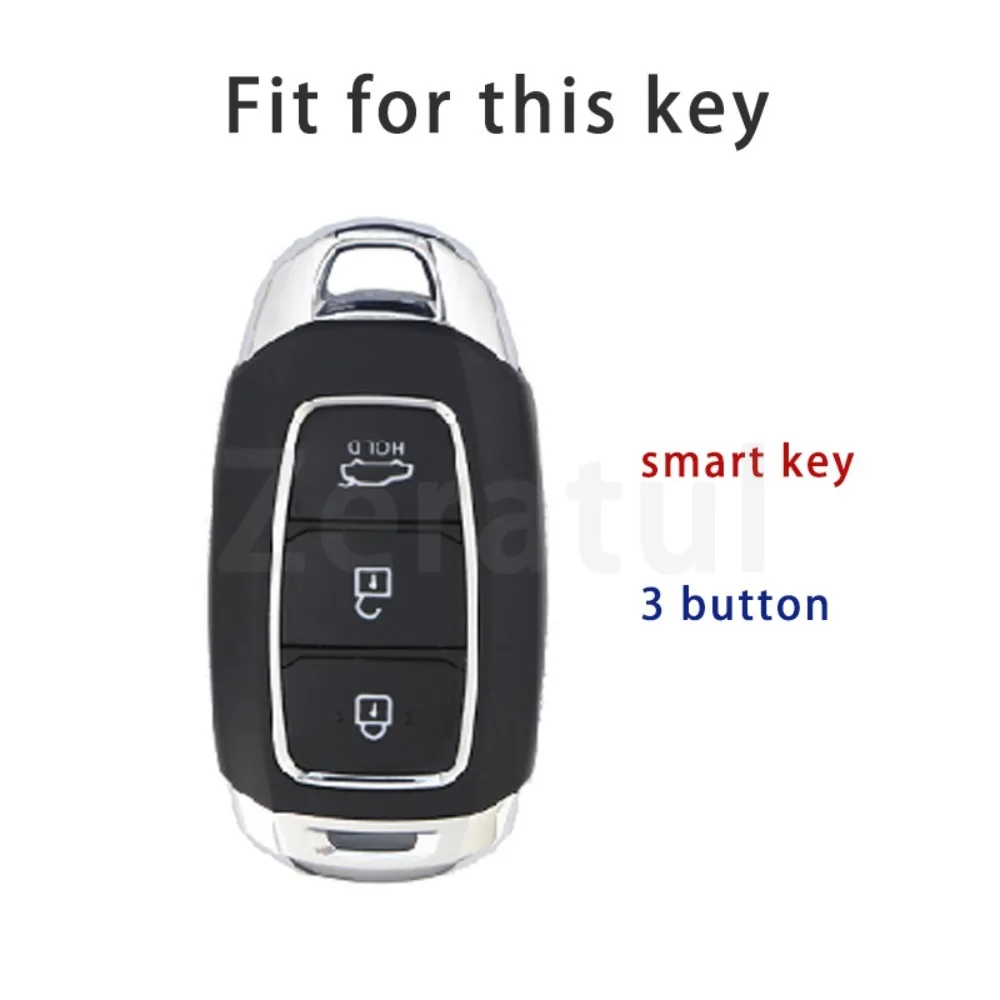 3 Buttons TPU Shell Fob Car Key Case Full Cover For Hyundai Santa I30 IX35 Encino KONA Solaris Azera Grandeur Elantra Accent Fe