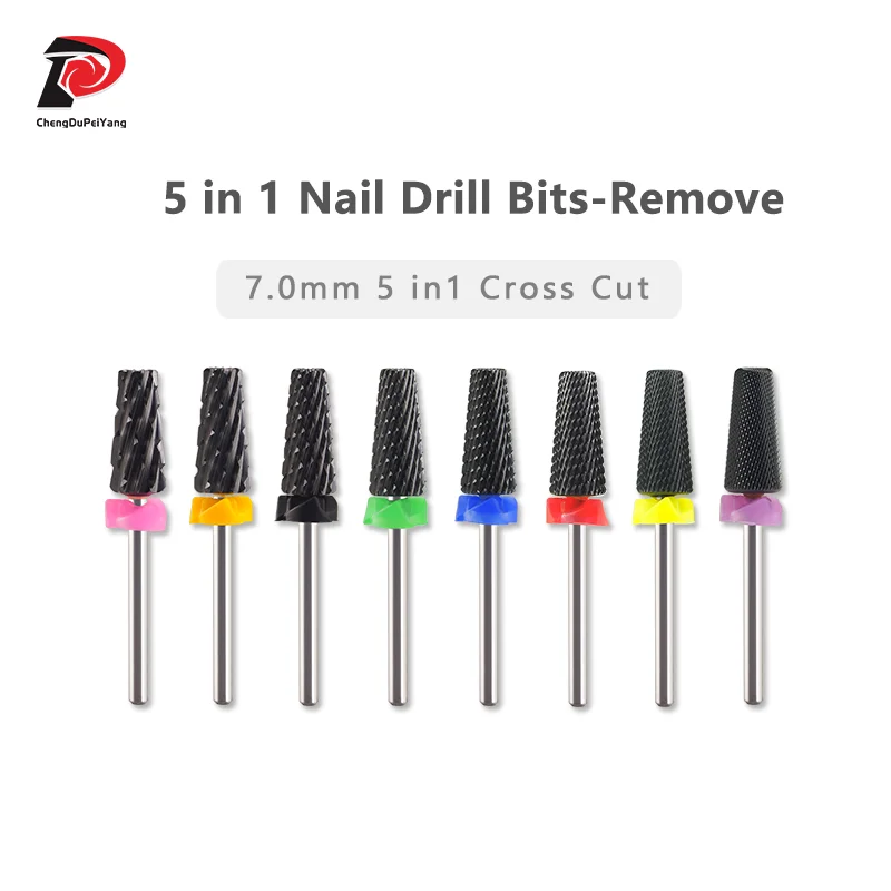 7.0mm 5 In 1 Bits Cross Cut Super Long Flute Serie Nail Bit Drill