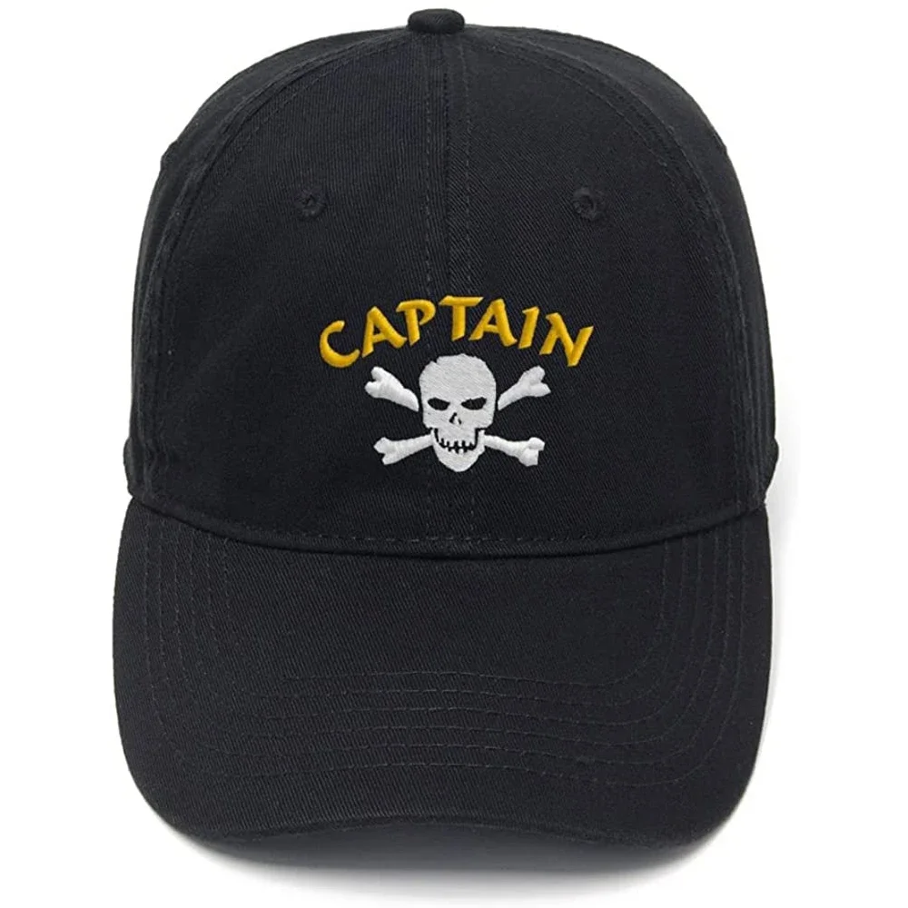 

Lyprerazy Men's Baseball Cap Pirate Captain Embroidery Hat Cotton Embroidered Casual Baseball Caps
