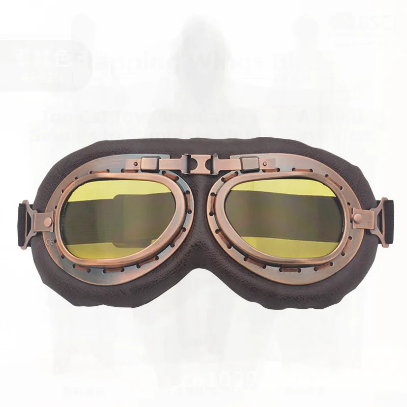 

Bronze Harley Windproof Motorcycle Goggles Full Frame PC Material Off-road Kart Racing Glasses Unisex Sports Personality Trendy