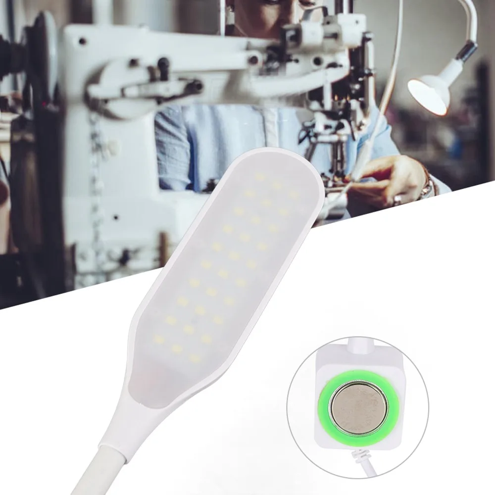 

30 LED Beads Sewing Machine LED Lamp White Soft Light Aluminum Flexible Arm Magnetic Base Light Flexible Silicone Coating