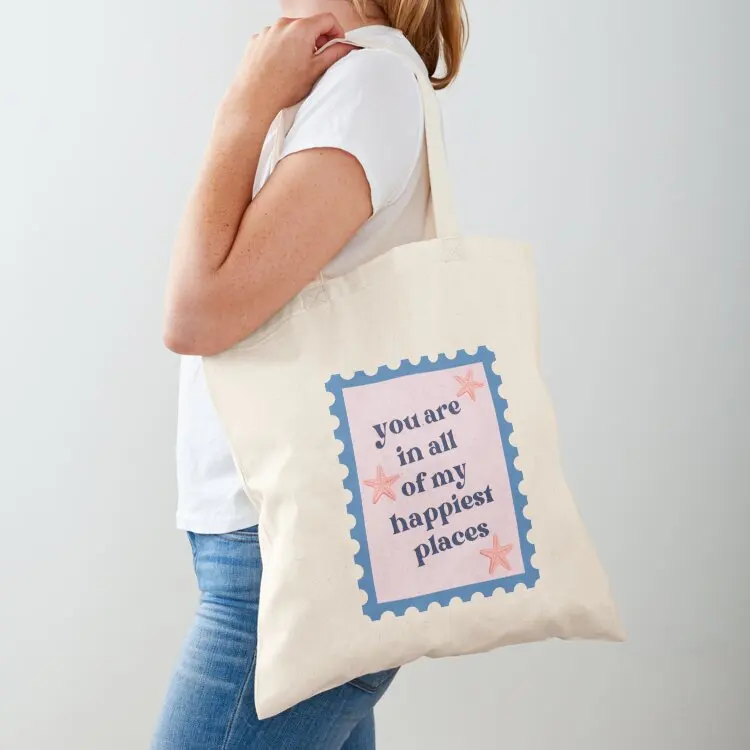 You are in all of my happiest places Happy Place Emily Henry Sticker Tote Bag