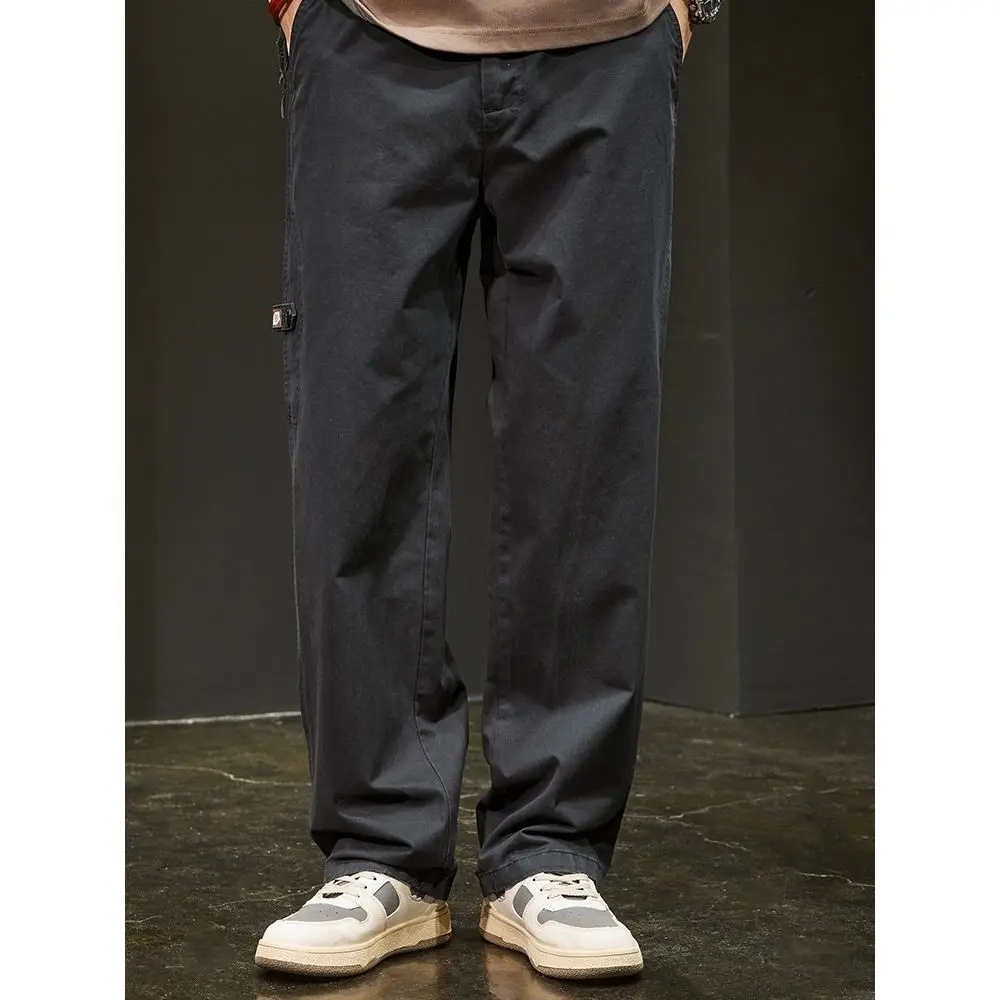 New Casual Pants for Men Spring and Autumn American High Street Straight Wide-leg Loose Work