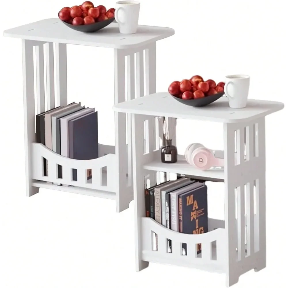 

Прикроватная тумбочка с вырезом в форме сердца, 1 шт., для небольших помещений, компактная тумбочка с полкой для хранения, современный приставной столик, сборка без инструментов