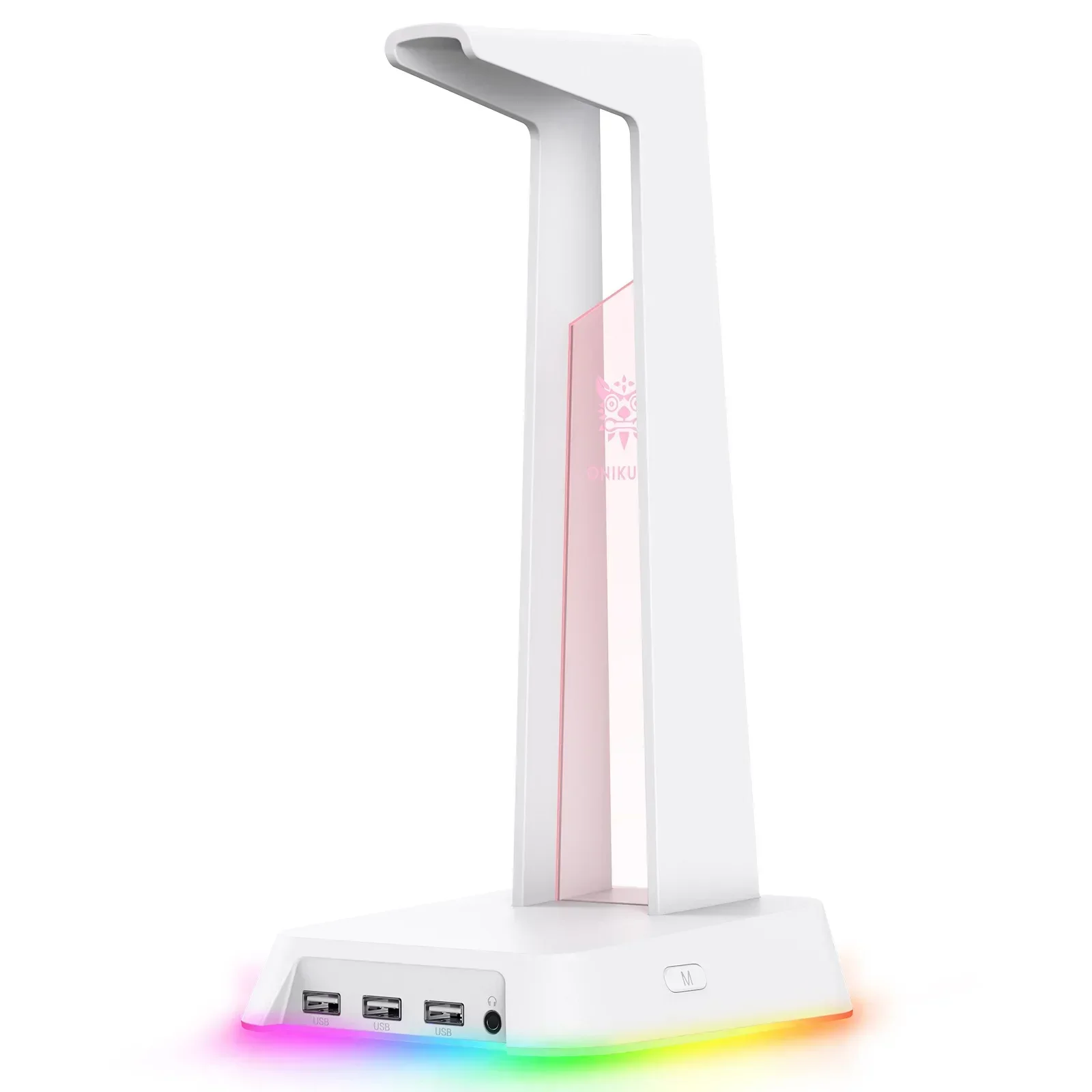 

RGB Headphone Stand Holder Rack 3.5mm 3 USB Ports Gamer Headset Stand Universal Headset Hanger Gaming Desktop PC Accessories