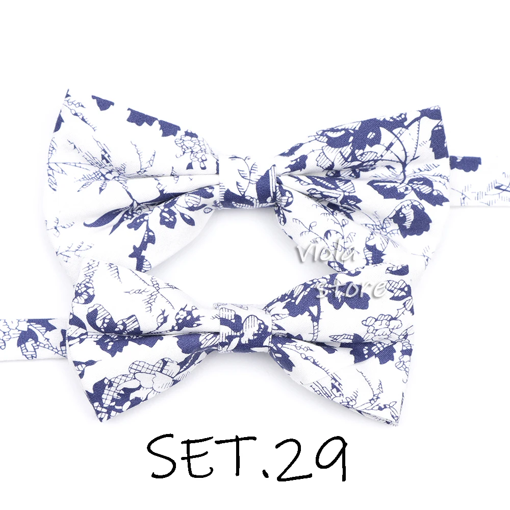 Fashion 23 Styles Floral Parent-Child Bowtie Sets 100% Cotton Men Kids Pet Butterfly Party Dinner Wedding Bow Tie Gift Accessory