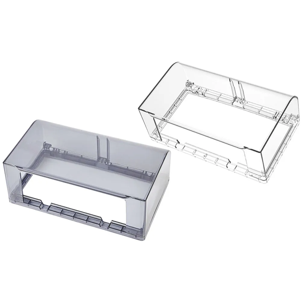 

2pcs Waterproof Outlet Cover Self-Adhesive Wall Socket Shell For Bathroom Outdoor Garden Garage Anti-Fog Protection