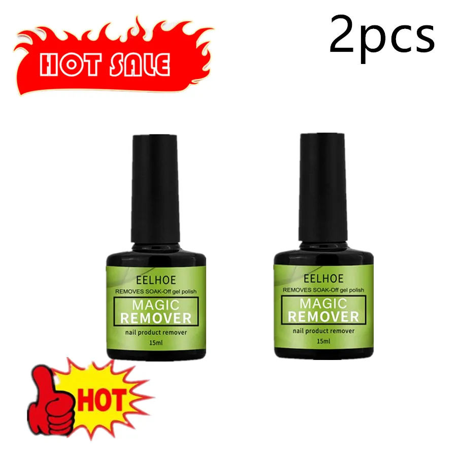 2PCS Fast Remover Magic Nail Gel Polish Remover UV Gel Polish Delete Magic Burst Nail Gel Cleaner Semi Permanent Varnish Polis