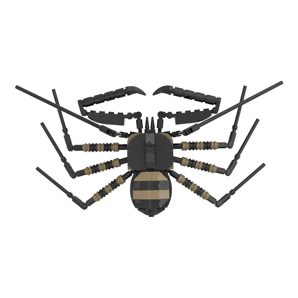 MOC Creativiteit Tailless Zweep Schorpioen Bouwstenen Model Biologische insecten Amblypygi Orde Bricks Gemonteerd Speelgoed KINDEREN Gift
