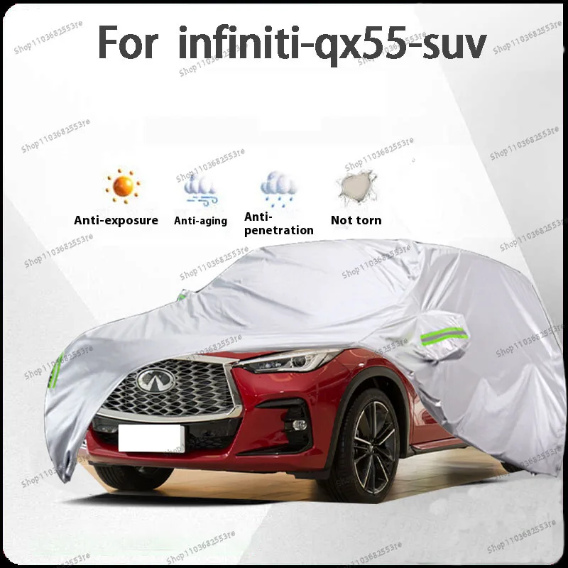 

For Infiniti QX55 Fit Car Cover - Waterproof, Dustproof, Sunshade (UV), Snowproof | Silve Full Cover with All-Day Protection