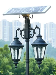 Modern Simple Outdoor Solar Street Lights IP55 Waterproof Aluminum Material for Aisles and Streets Decorative Lighting Fixture
