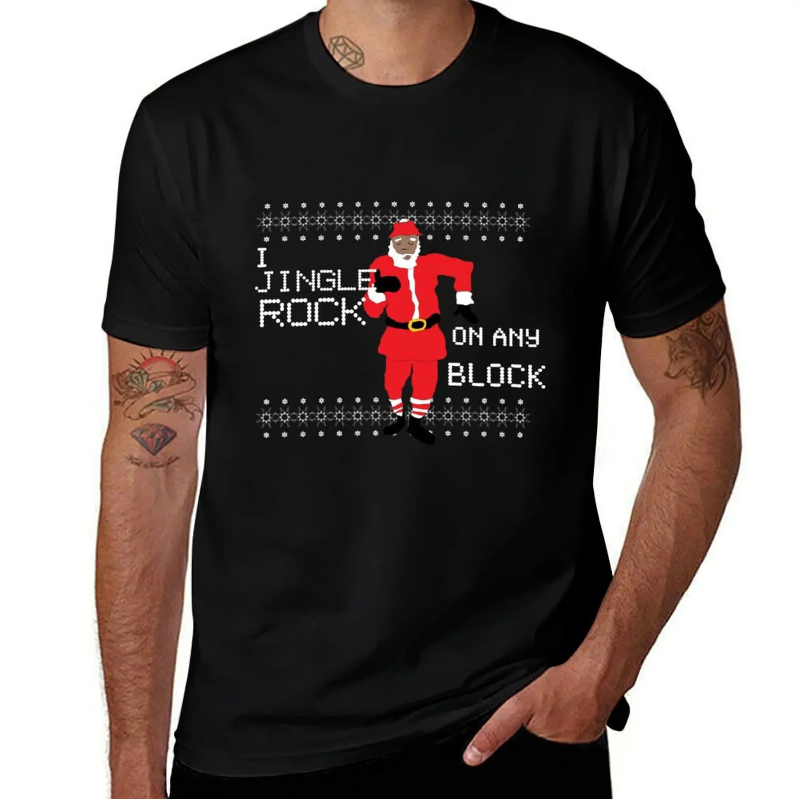 Milly Rockin Santa - Ugly Sweater Dancing Santa T-Shirt Basic Lightweight Short Sleeve Tee