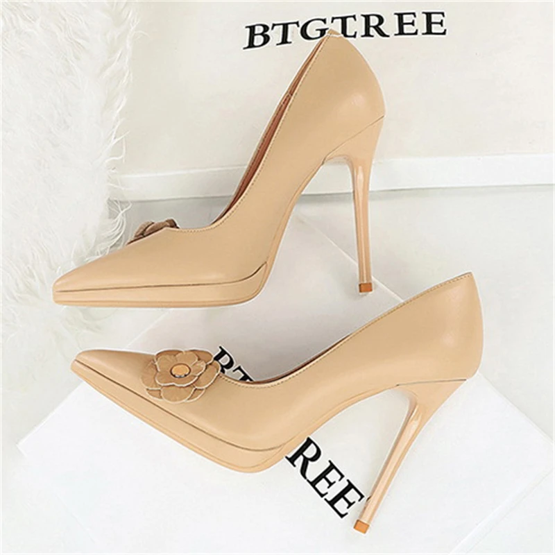 أحذية نسائية عصرية من BIGTREE بمقدمة مدببة وكعب رفيع أحذية للسيدات للحفلات Zapatillas De Mujer