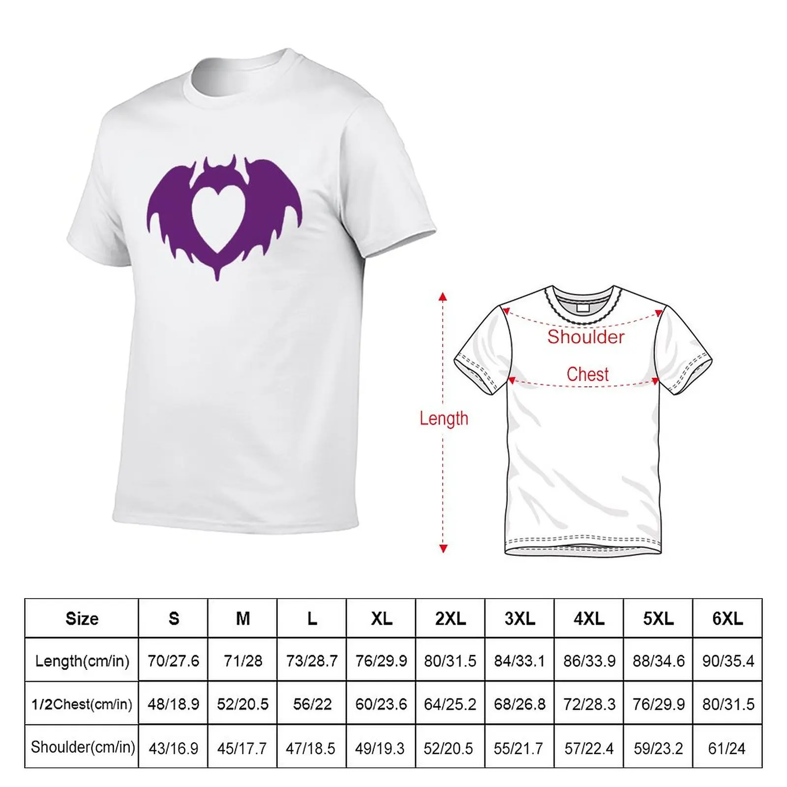 New Clandestine Bat Heart - Purple T-Shirt hippie clothes oversized t shirts Blouse mens t shirts