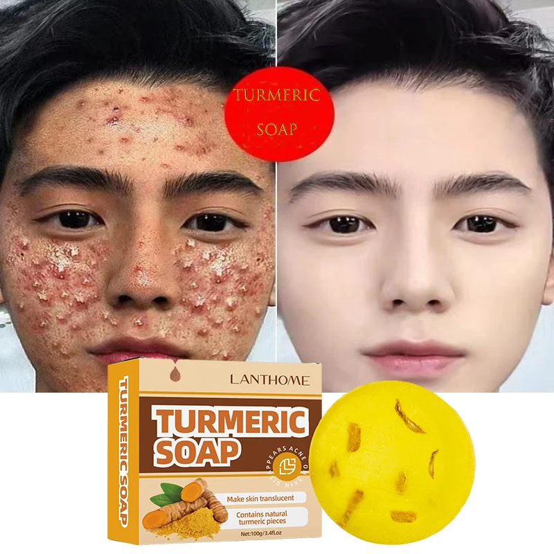 

Whitening Cleansing Soap Acne Removal Turmeric Soap Get Rid Of Dark Spots Remove Dullness Fast Whitening Skin Care For Women Men