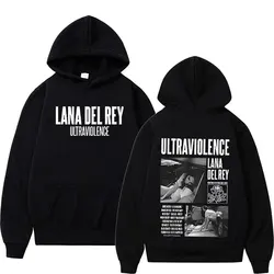 Singer Lana Del Rey Print Hip Hop Hoodies Men Woman Y2k Hoodie Streetwear Hooded Sweatshirts Pullovers Unisex Tracksuit Clothing