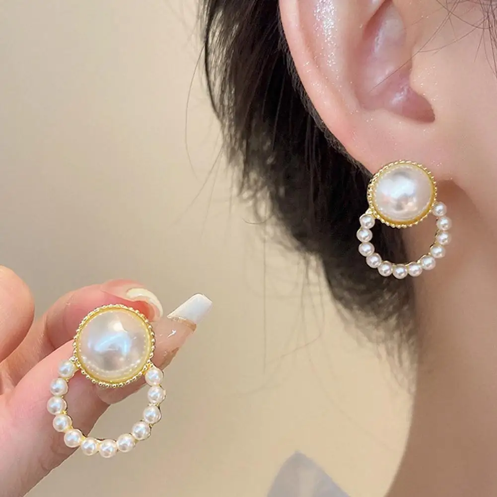 Korea Style Flower Shape Ear Clip Ear Rings Without Piercing For Girls Party Cute Lovely No Hole Ear Clip Pearl Jewelry