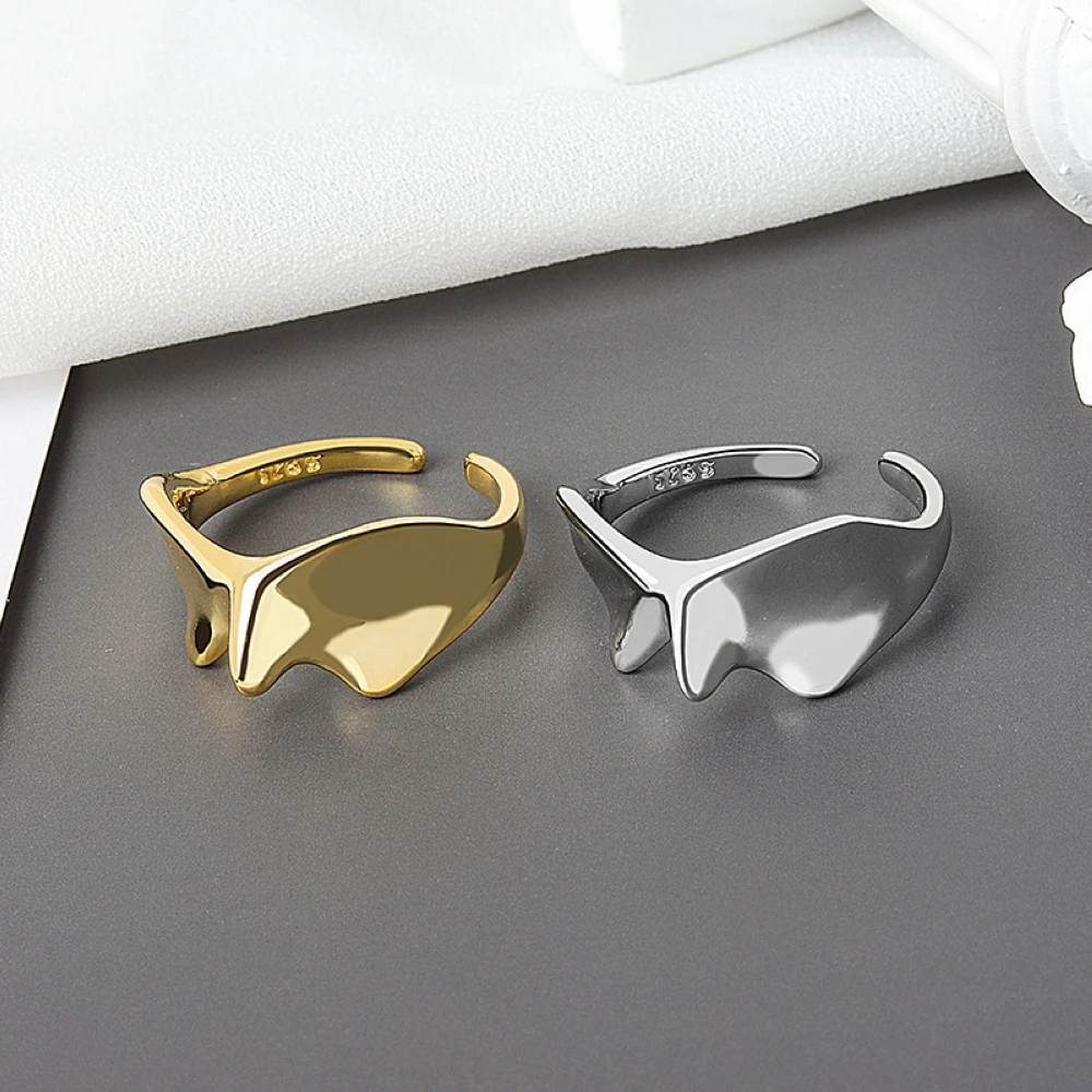 Hot Sale High Quality Copper Plated Gold Silver Women Resizeable Funny Open Ring Index Finger Jewelry Wholesale Drop Shipping