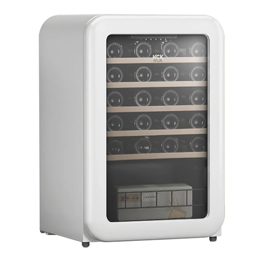 Estante de vino blanco, refrigerador de vidrio para casas pequeñas, refrigerador Vintage, barra termostática para el hogar, gabinete, habitación, muebles de restaurante