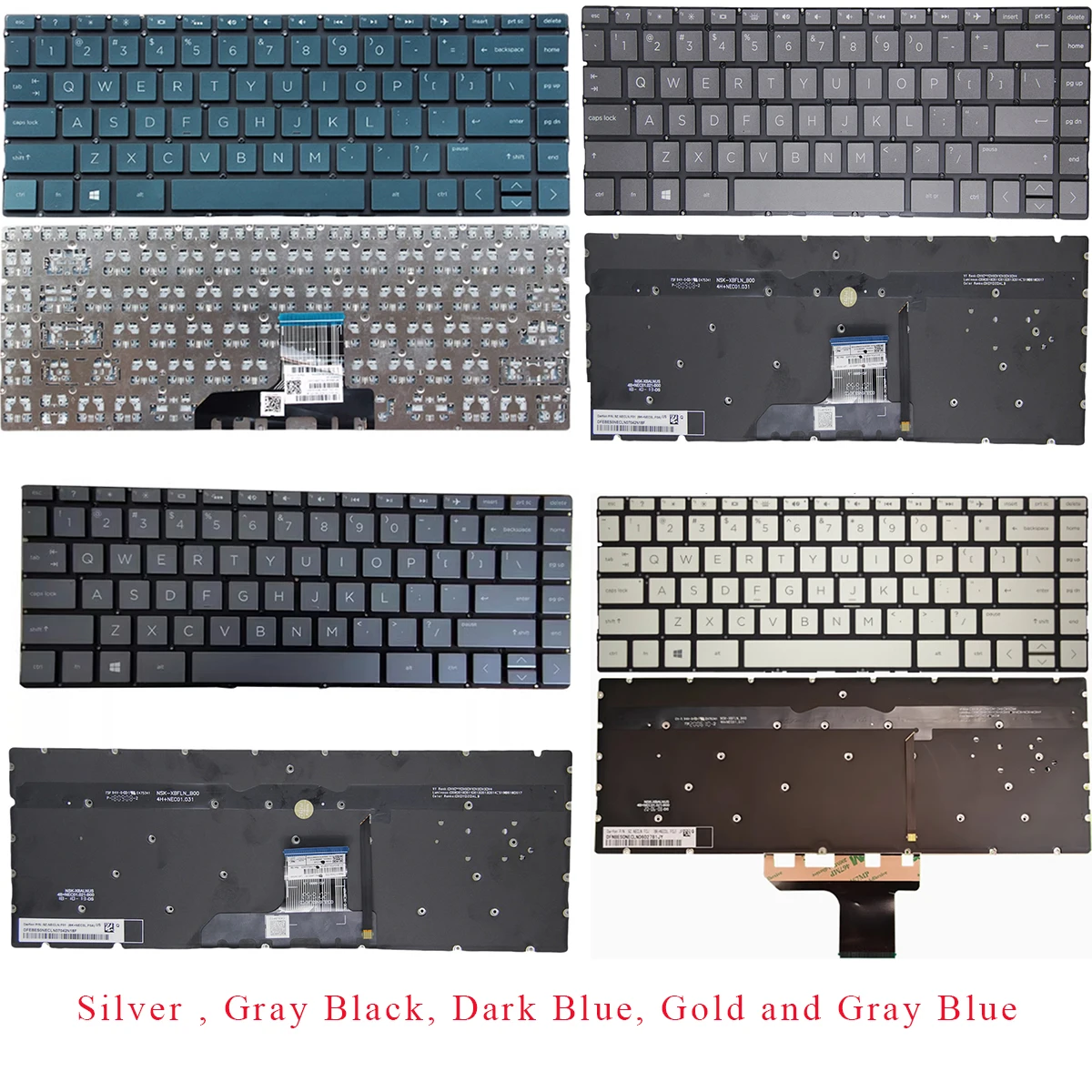 

New US QWERTY Keyboard for HP Pavilion 13-an0000 13-an0010nr 13-an0031wm 13-an0030wm 13-an0000tu 13-an0001tu BACKLIT no Frame