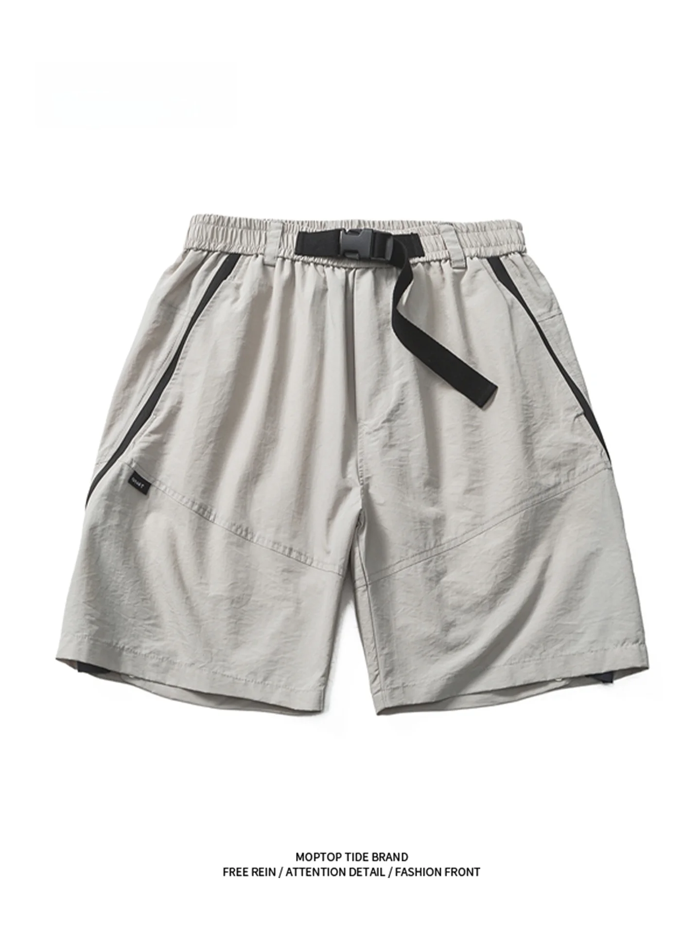 

MMOPTOP Men's Lightweight Quick-Dry Breathable Color Loose Straight Leg Sport Casual Shorts Summer Five-Quarter Length