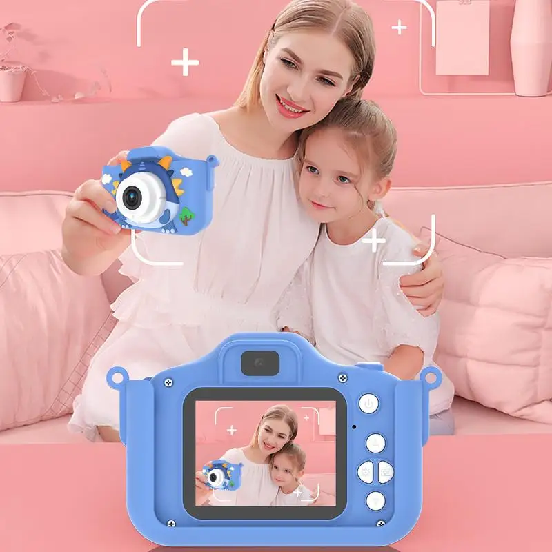 Kid\'s Camera Cartoon Dragon Children\'s Camera For Toddler 1080P HD Kids Selfie Camera Multifunctional Children Digital Video