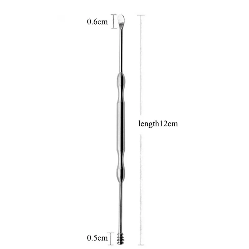 Đồng Hồ Nam Dây Thép Không Gỉ Xoắn Ốc Tai Chọn Hai Kết Thúc Xoay 360 Độ Tai Muỗng Xúc Ráy Tai Loại Bỏ Bụi Tai Dụng Cụ Vệ Sinh Làm Sạch