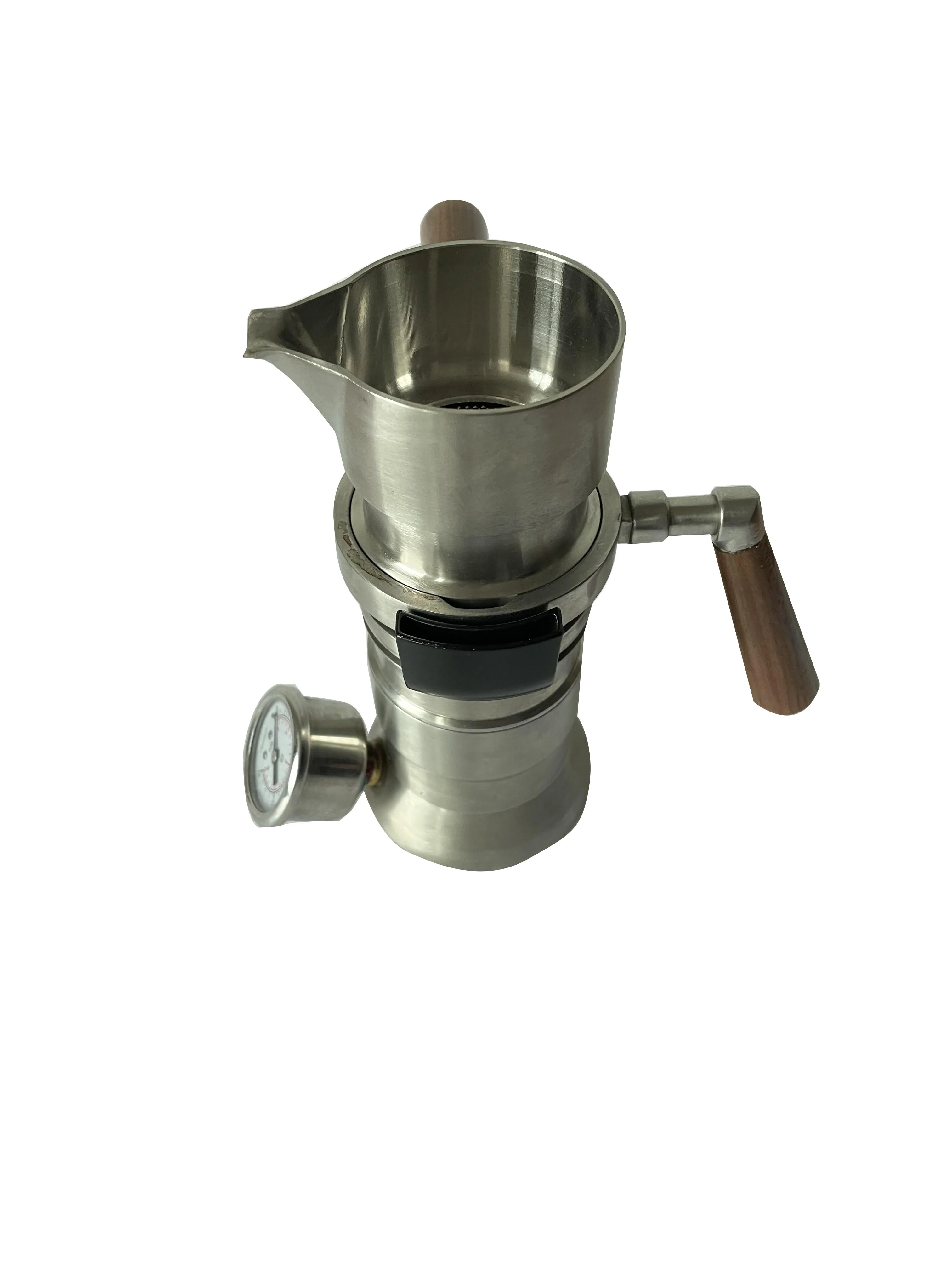 Modern Transparent Stainless Steel High Pressure Espresso Machine With Moka Pot