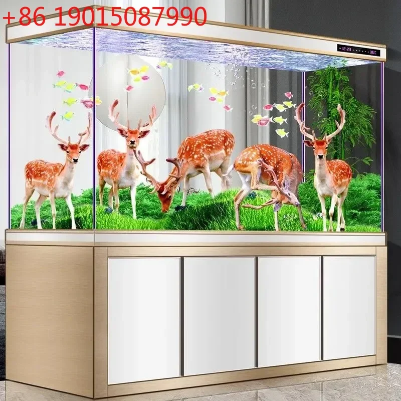 

Аквариум для дома и офиса среднего и большого размера, экологичный, безводный, с нижним фильтром, из ультрапрозрачного стекла.
