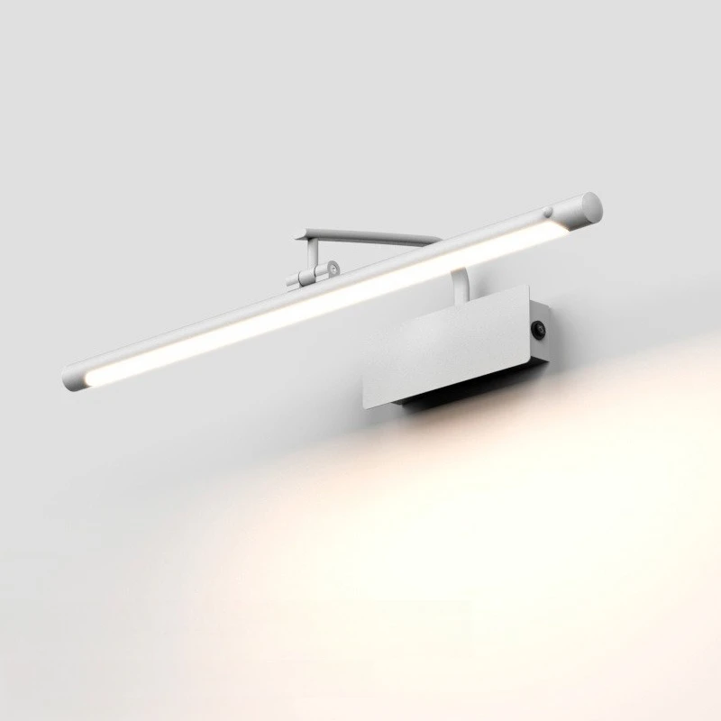 Iron Induction Mirror Front Lamp Modern Minimalism Lighting Lamps Adjustable Baking Paint Light Bathroom Bedroom Decor Lights