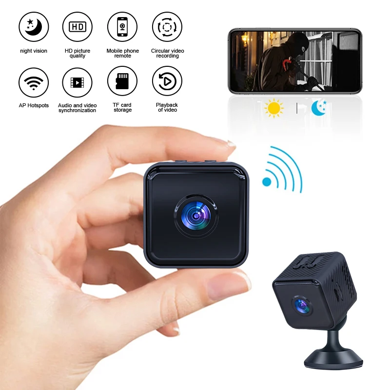 

Mini 1080P HD Camera WiFi Wireless Night Vision Motion Detection Video Camera Home Security Camcorder Audio Recorder