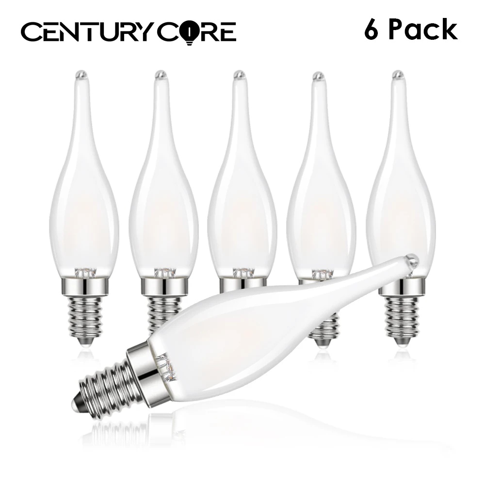 

C22 Frosting Led Bulb E14 E12 1.5W Filament Lamp 110V 220V Crystal Chandelier Ceiling Light Vintage Warm White Decoration Lights