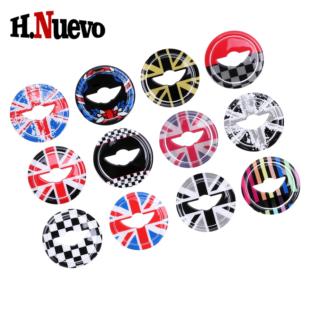 Car For MINI Cooper R55 R56 R57 R58 R59 R60 R61 Clubman Countryman Steering Wheel Center 3D Dedicated Car Sticker Decal