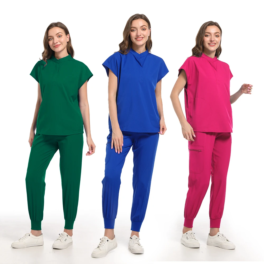 

Women Scrubs Sets Polychrome Medical Uniform Hospital Working Scrub Suits Nurse Accessories Dental Surgery Suit Lab Workwear