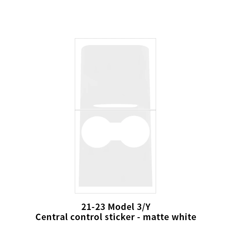 Voor Tesla 2021-2023 Model 3/Y – Carbon Flash Matte White Center Console Film, Panel Grain Cover Sticker