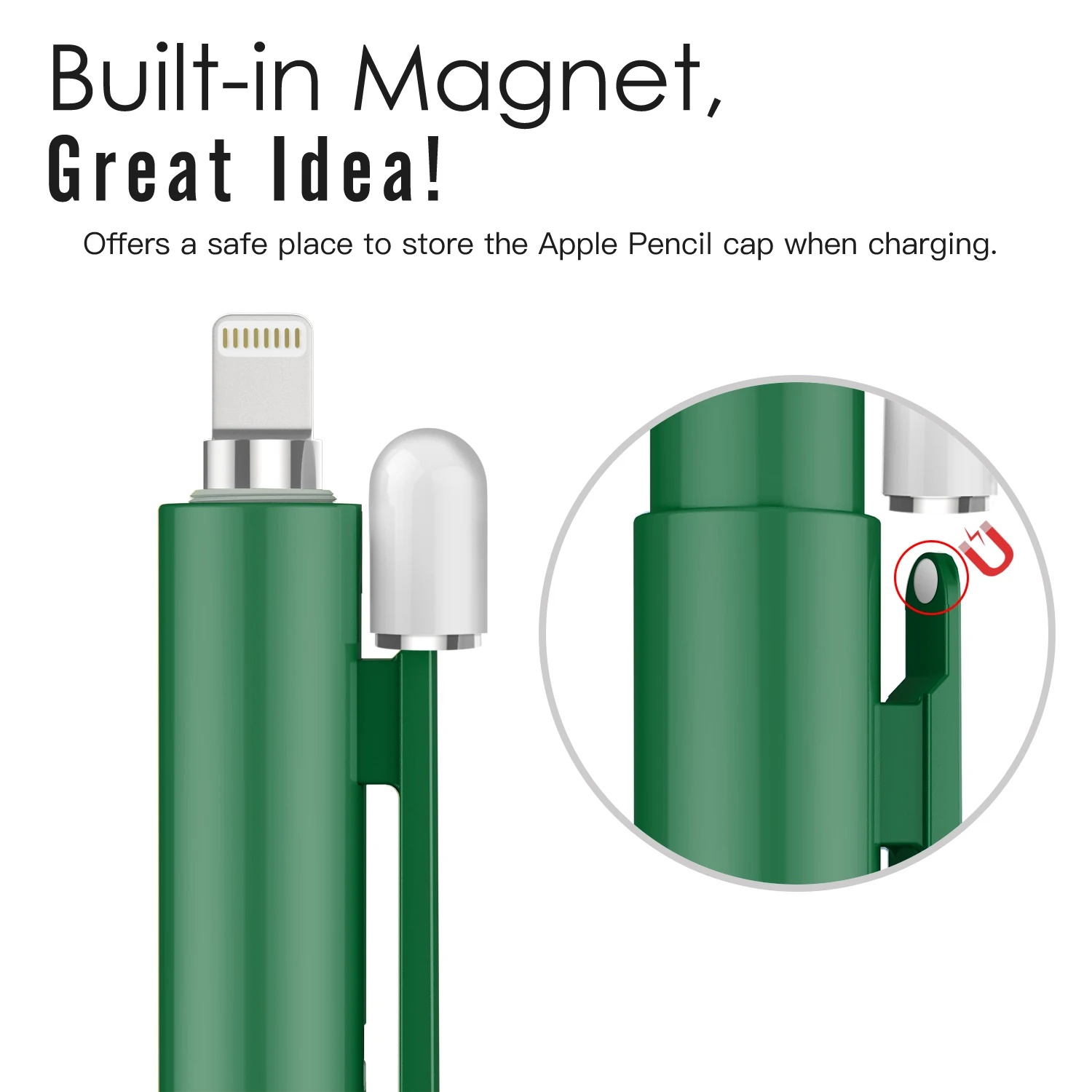 حافظة حامل لجهاز Apple Pencil الجيل الأول قابلة للسحب Apple Pencil 1st حافظة واقية لجهاز iPad Pencil مع مشبك