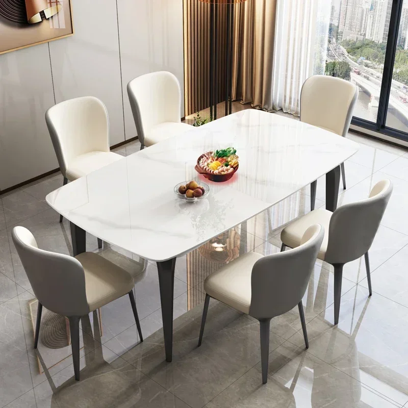 

Modern Design Dining Table White Nordic Kitchen Minimalist Dining Table Living Luxury Muebles De Cocina Decoration Accessories