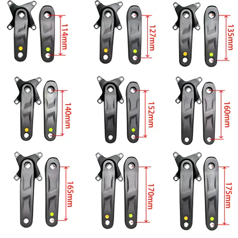 114mm 127mm 135mm 140mm 152mm 160mm Square Taper MTB Crankset 104 BCD Mountain Bike Single Speed 1X Crank Arm Chainwheel Crank