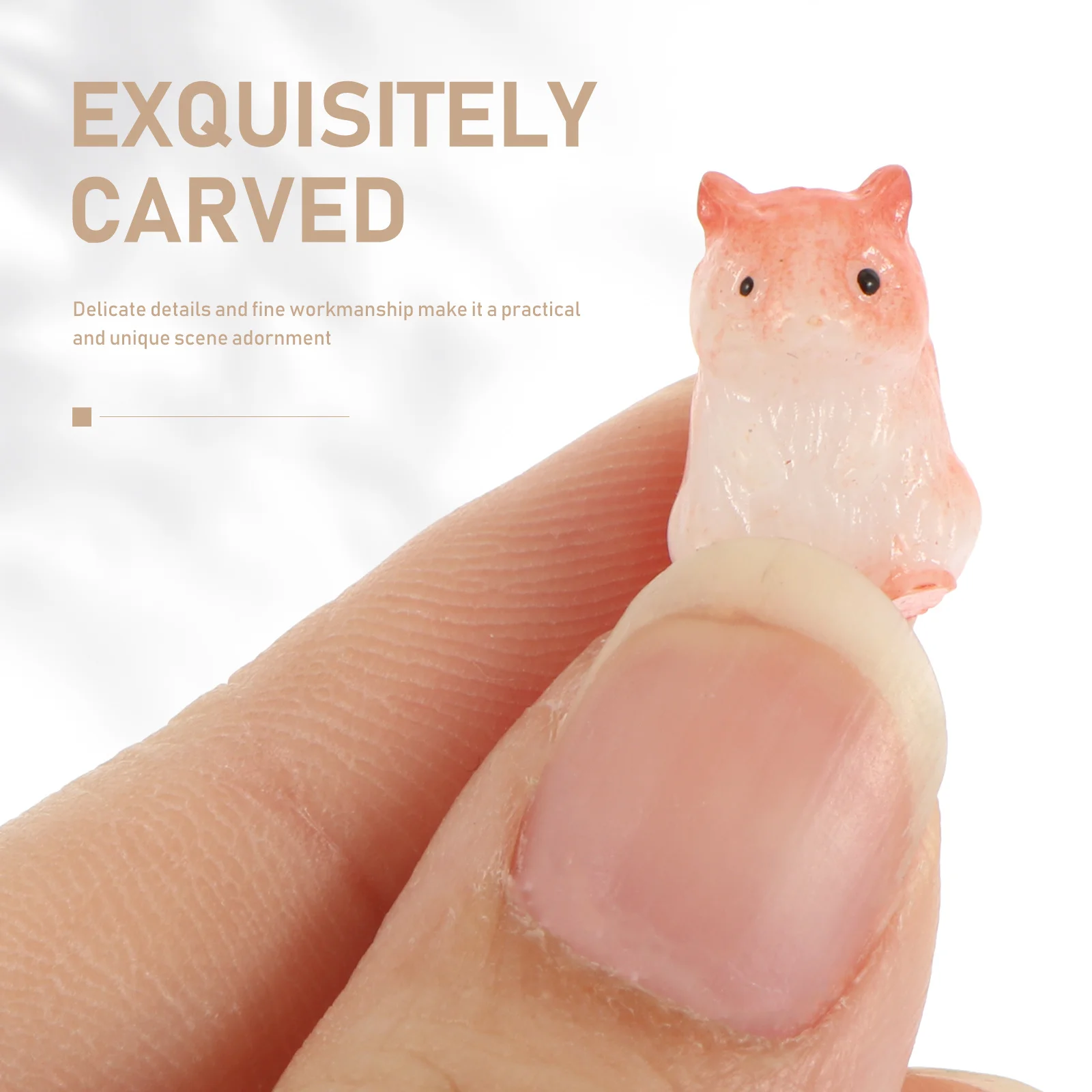 

10Pcs Mini Resin Craft Garden Hamster Micro Landscape Ornaments Bonsai Small Decorations for Desktop Window Bookshelf Decor