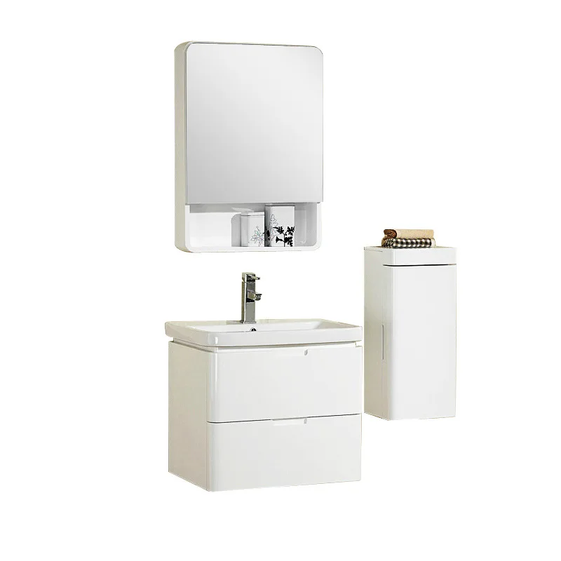 

Белый простой зеркальный шкаф, шкаф для ванной комнаты, дубовый шкаф для ванной комнаты, умная комбинация шкафов для умывальника