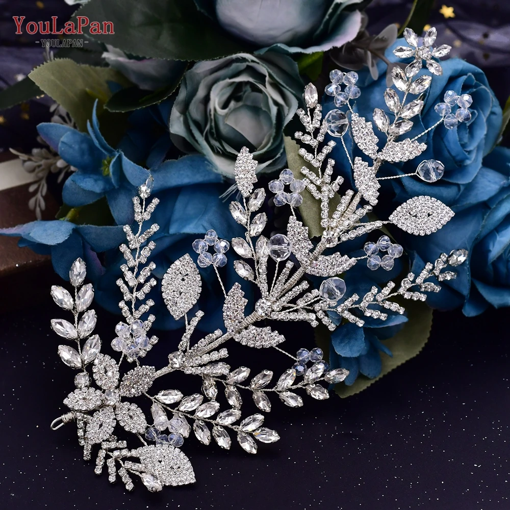 

YouLaPan Rhinestone Wedding Bridal Headband Hair Accessories Woman Headwear Brides Headpiece Pageant Hair Ornaments HP491