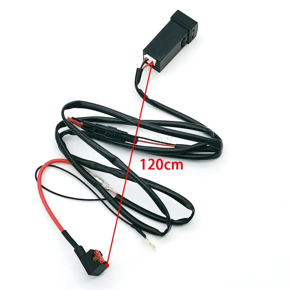 الأزرق LED سيارة المزدوج مقبس شاحن الهاتف USB QC3.0 Type-C PD صالح لتويوتا هايلاندر لاند كروزر ل برادو 150 Rav4 كامري #3