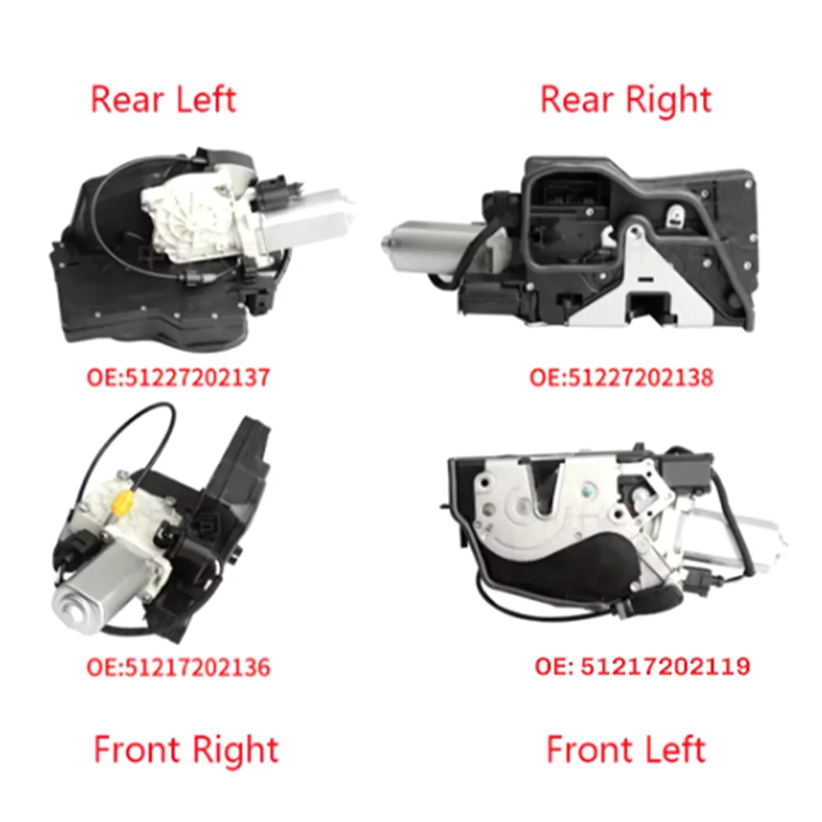 Car Door Lock Latch Actuator for BMW 745i 2002-2005 750i 2006-2008 760i 2003-2008 51227202137 Rear