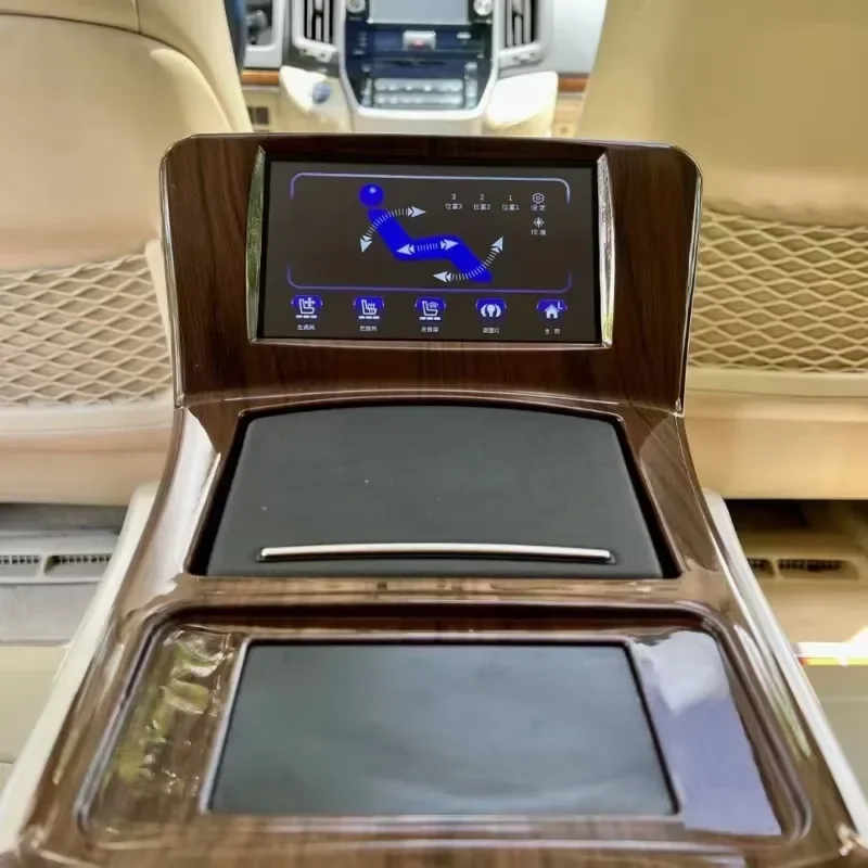 Black Console Armrest Touch Screen Smart System Interior Accessories for Modified Car Seats Rear Seats for Seat